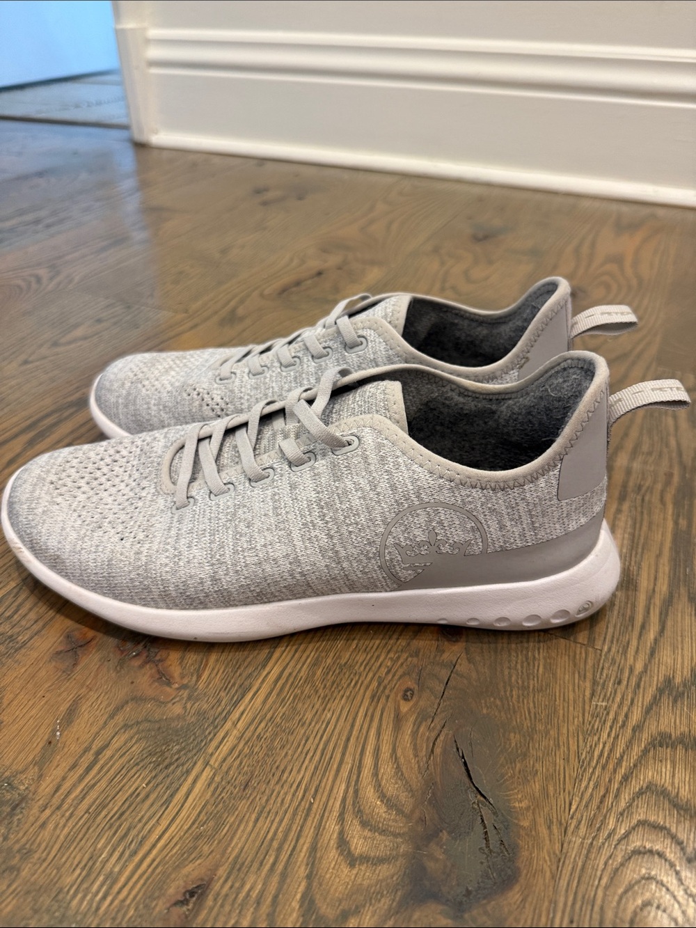 Peter Millar Men's Knit Sneakers in Light Gray
